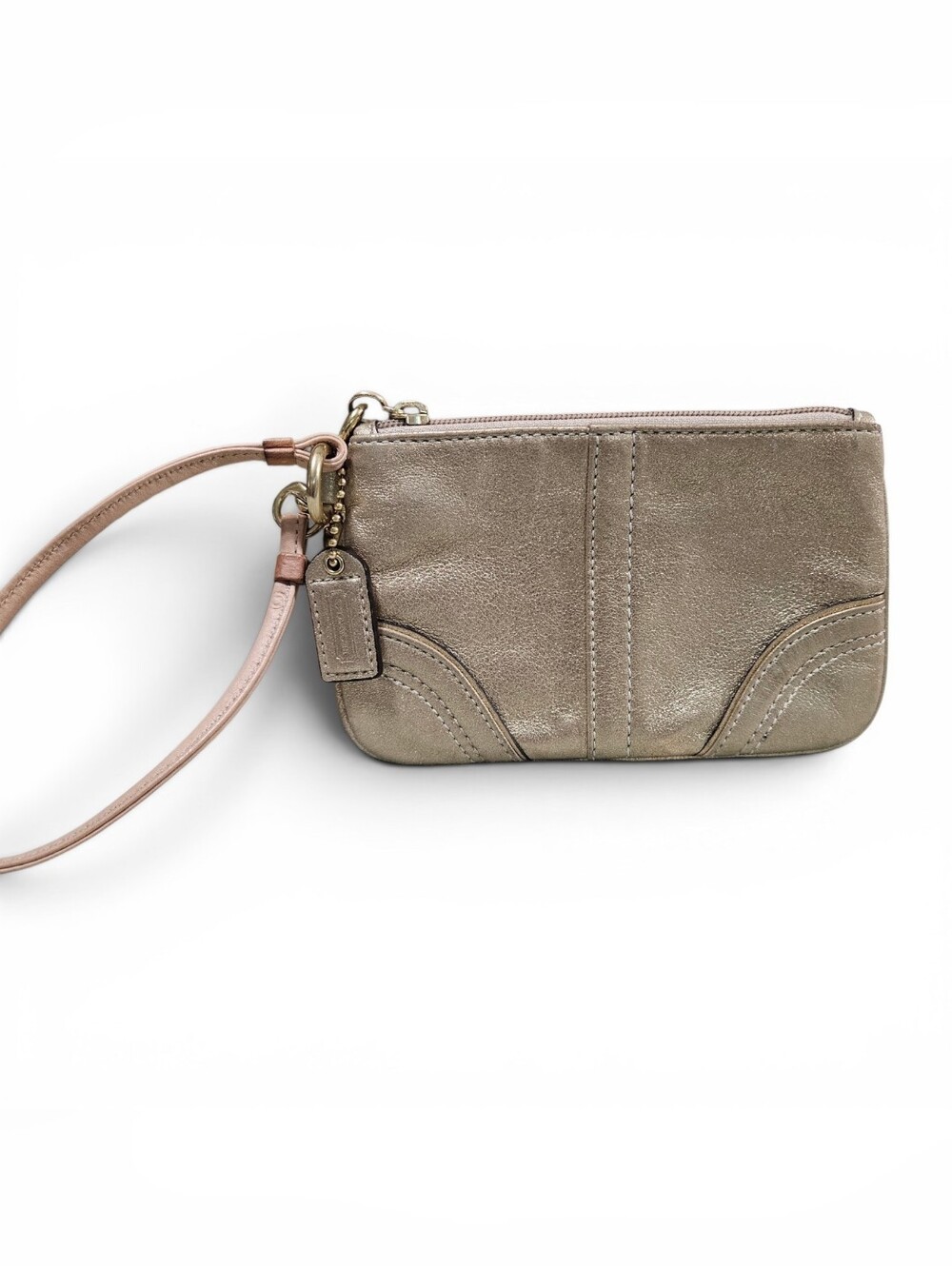 Coach SOHO 2004 Limited Edition Metallic Gold Goat Suede Bag w/Matching Wristlet - Picture 11 of 15